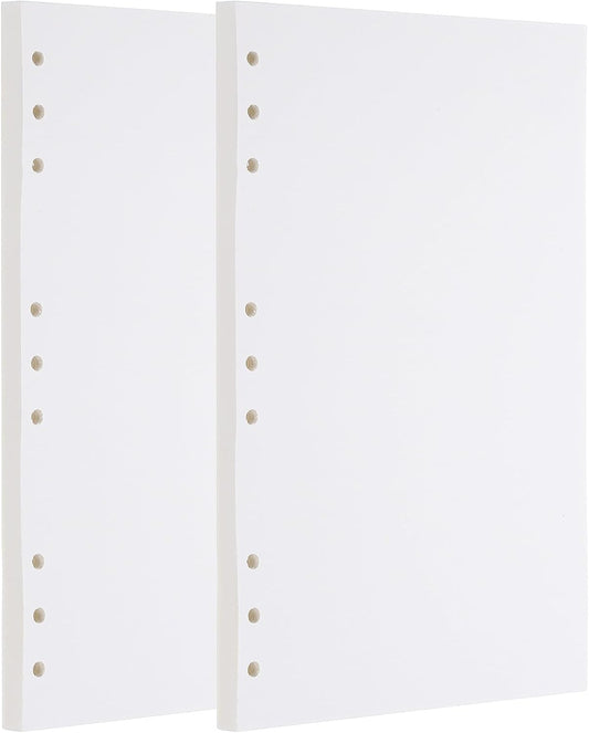 PATIKIL B5 Blank Refill Paper, Loose Leaf Paper 9 Hole Planner Refills for 9 Ring Refillable Binder Notebook Paper Filler Planner Inserts Office Diary Journals, 160 Sheets/320 Pages, White