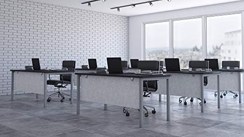 OBEX Modesty Desk PET Privacy Screen Acoustic Sound Absorbing Panel Ideal for Reception, Student Table or Office Cubicles Workstations, 12" x 66", Stone