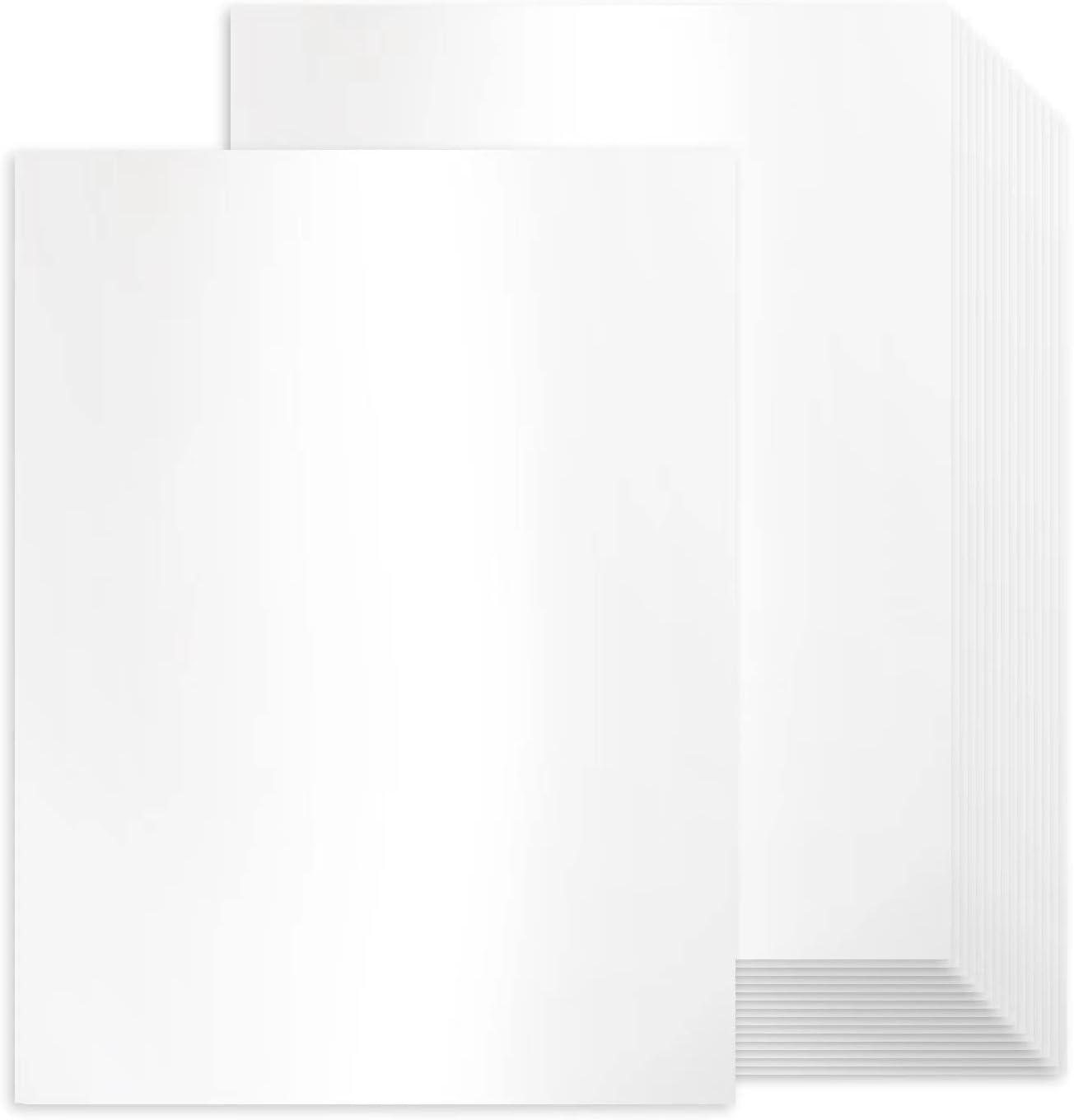 100 Sheets White Shimmer Cardstock 8.5 x 11 Certificate Paper, Goefun 80lb Pearlescent Paper for Invitations, Certificates, Crafts, DIY Cards