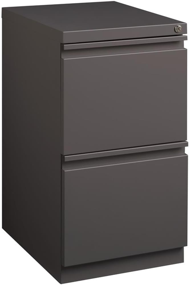 Bowery Hill 20" D Mobile Pedestal 2-Drawer File/File- Full Width Pull in Espresso