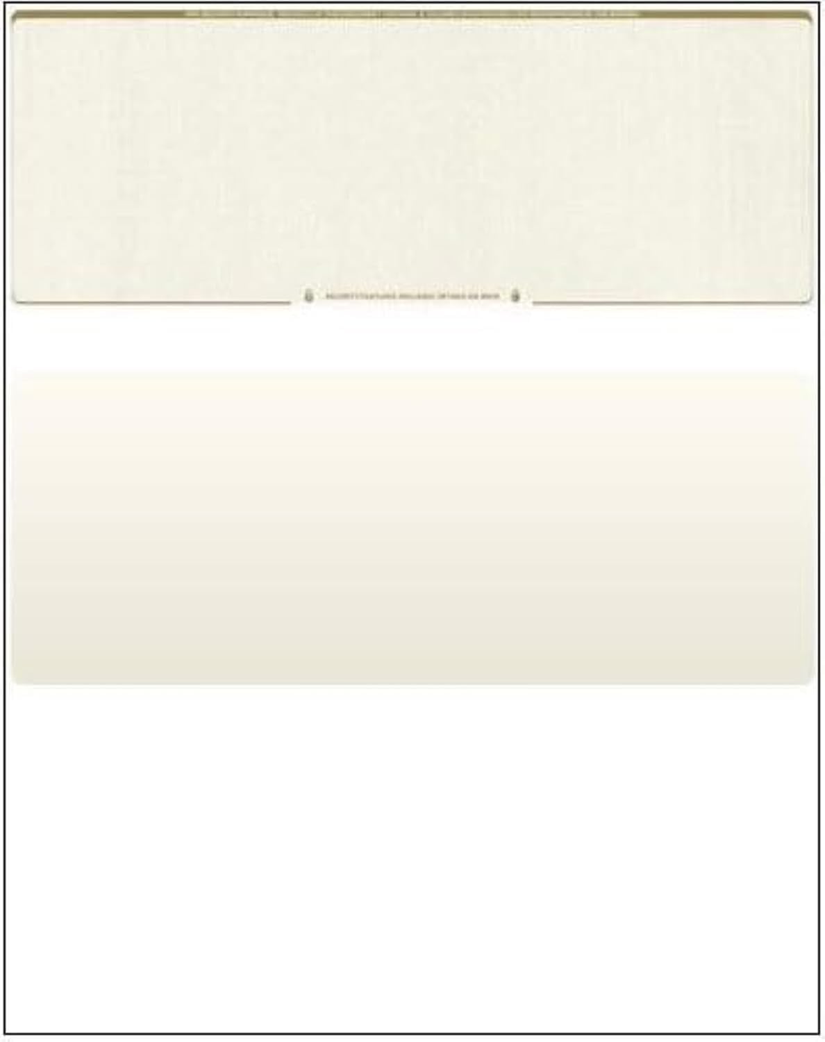 Compuchecks Check on Top Blank Check Paper - 2500 Pack, Quick-Books & Laser Printer Compatible - Security Business Checks with Voucher - 8.5" x 11" Gold Diamond