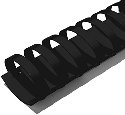 TruBind 45mm (1-3/4 in.) Comb Binding Spines | 11 in. Length for Letter Size or Smaller Projects | Standard 19-Ring Rectangular Holes | Black | 375 Sheet Binding Capacity | 50 Pack