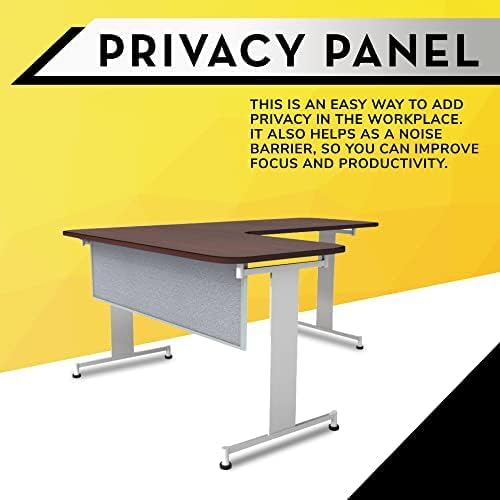 OBEX Acoustic Table Mounted Modesty Desk Privacy & Sound Absorbing Panel for Office Cubicles, 12" x 72", Overcast