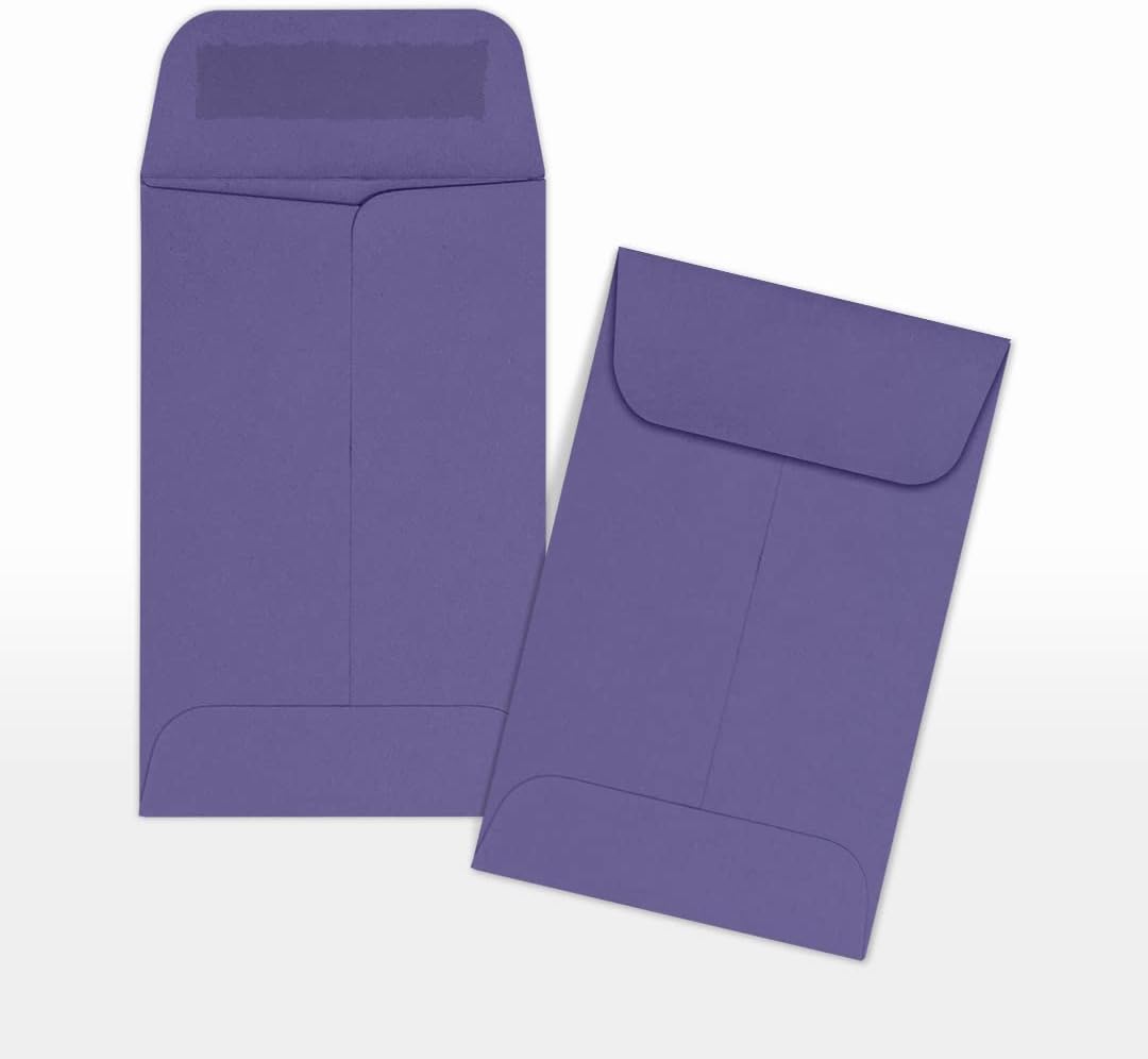 LUXPaper #1 Coin Envelopes | 2 1/4" x 3 1/2" | Wisteria Purple | 80lb. Text | 250 Qty