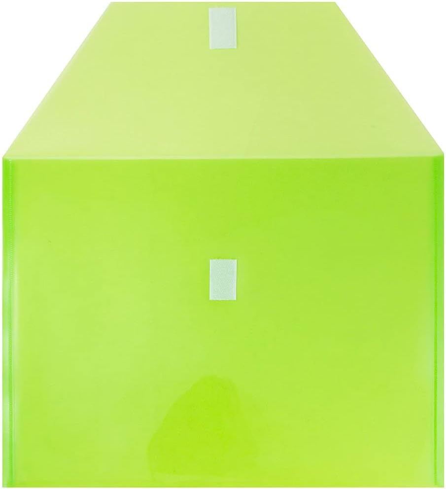 JAM PAPER Plastic Envelopes with Hook & Loop Closure - Letter Booklet - 9 3/4 x 13 - Assorted Colors - 6/Pack