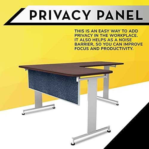 OBEX Acoustic Table Mounted Modesty Desk Privacy & Sound Absorbing Panel for Office Cubicles, 12" x 48", Graphite