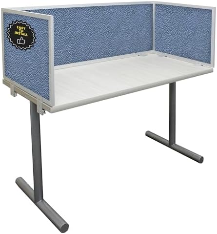 OBEX Acoustic Mounted Screen Privacy Panel Table Top Separator, Sound Blocking Desk Divider (Twilight, 18" X 48")