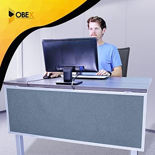 OBEX Acoustic Table Mounted Modesty Desk Privacy & Sound Absorbing Panel for Office Cubicles, 12" x 42", Twilight