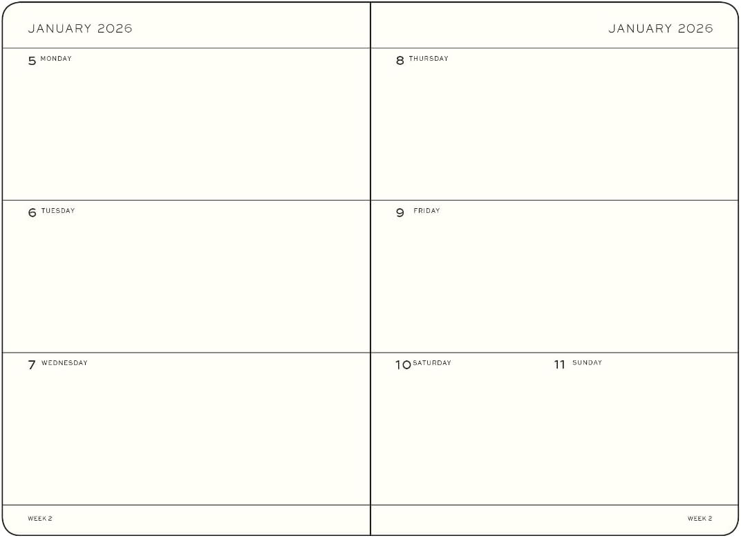 LEUCHTTURM1917 - Weekly Planner Hardcover Medium (A5), 18-month, Jul. 2025 - Dec. 2026, English, Forest Green