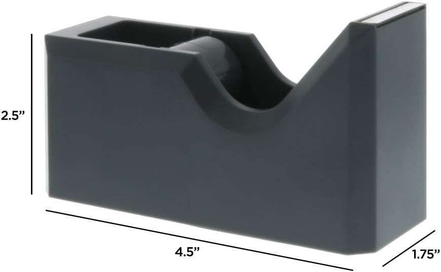 JAM PAPER Colorful Desk Tape Dispensers - Gray - Sold Individually