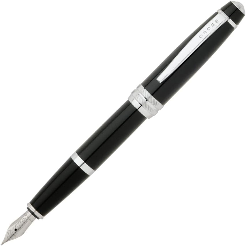 Cross Bailey Refillable Fountain Presented in a Premium Gift Box - Medium Point, Black Ink, Black