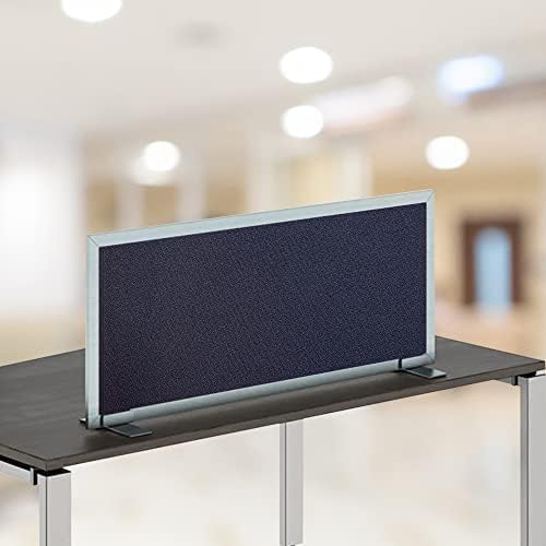 OBEX Acoustical Free Standing Privacy Screen, Cubicle Accessories Desk Privacy Panel, Desk Dividers for Office, Office Furniture Partitions Portable Sound Proof Dividers, 24" x 30", Slate
