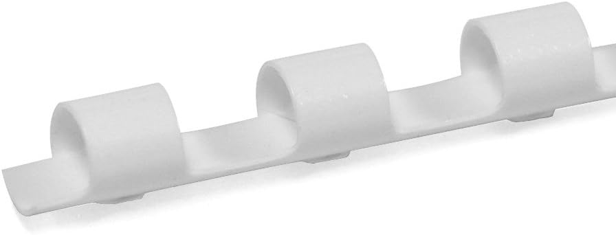 TruBind 6mm (1/4 in.) Comb Binding Spines | 11 in. Length for Letter Size or Smaller Projects | Standard 19-Ring Rectangular Holes | White | 25 Sheet Binding Capacity | 100 Pack