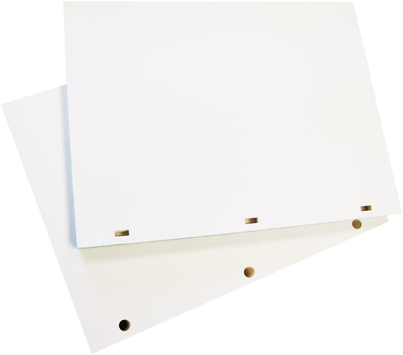 Archival Paper 32lb Watermarked Minute Paper - 11" X 8-1/2" - 100% Cotton, Acid-Free, Blank Sheets for Minute Books or Ledgers- (200 Rectangle Holes)