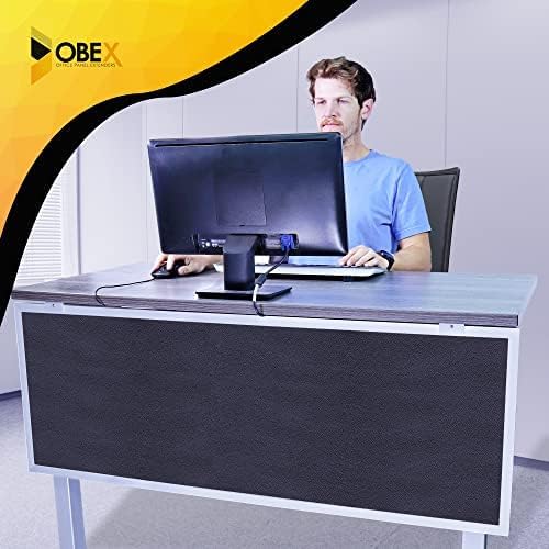 OBEX Acoustic Table Mounted Modesty Desk Privacy & Sound Absorbing Panel for Office Cubicles, 24" x 60", Slate