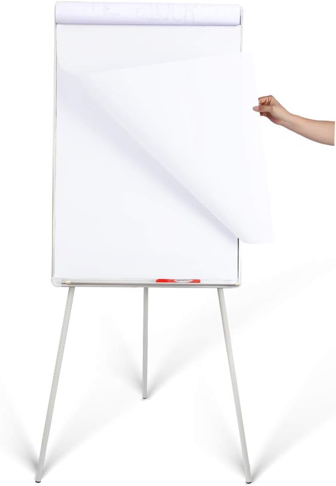 36" x 24" Magnetic Dry Erase Easel Board with Adjustable Tripod Stand – Portable Whiteboard for Office, Classroom & Presentations – Includes Flipchart Paper, Magnets & Eraser