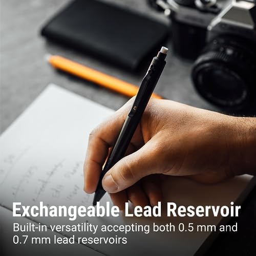 Everyman Grafton Pen and Pencil Set, Black | Premium EDC Metal Gel Ink Ballpoint Pen + Mechanical Pencil | Refillable Executive Writing Tools for Office, Business, Men’s Gift & Daily Use
