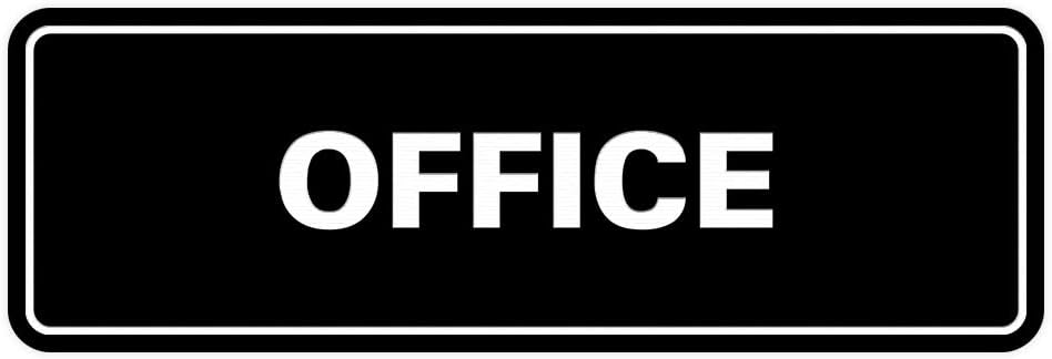 Signs ByLITA Standard Office Sign - Professional Business Signage - Easy to Install (Black) - Small 1 Pack