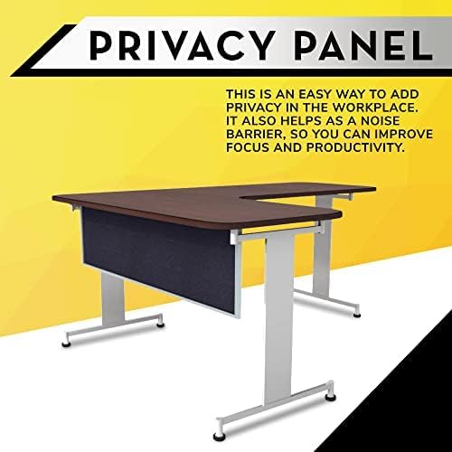 OBEX Acoustic Table Mounted Modesty Desk Privacy & Sound Absorbing Panel for Office Cubicles, 12" x 72", Slate