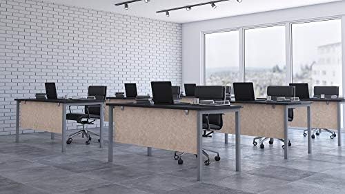 OBEX Modesty Desk PET Privacy Screen Acoustic Sound Absorbing Panel Ideal for Reception, Student Table or Office Cubicles Workstations, 24" x 48, Sand