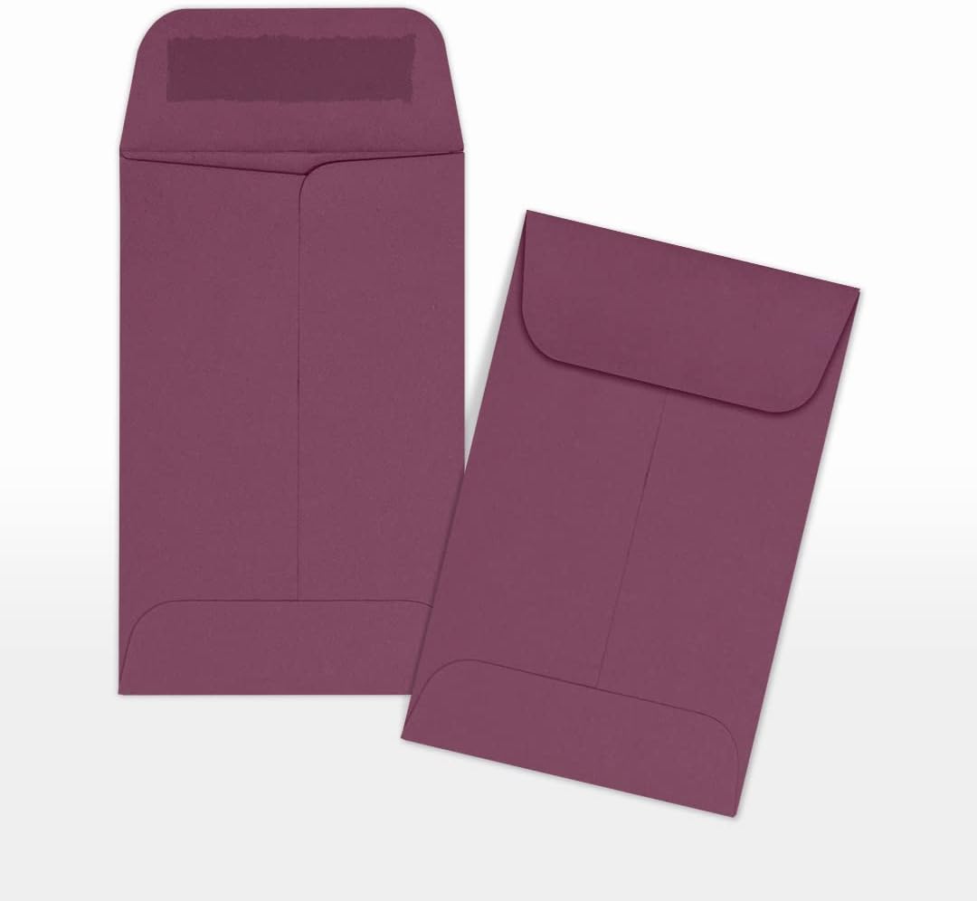 LUXPaper #1 Coin Envelopes | 2 1/4" x 3 1/2" | Vintage Plum | 80lb. Text | 250 Qty