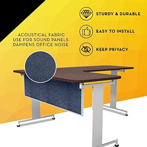 OBEX Acoustic Table Mounted Modesty Desk Privacy & Sound Absorbing Panel for Office Cubicles, 12" x 48", Graphite