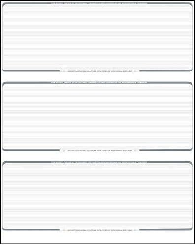 300 Computer Checks | 3 Blank Checks Per Page | Blank Check Stock for Personal and Business Use | 100 Sheets/300 Checks (Platinum Pinstripe) Computer Laser Check | Payroll Checks