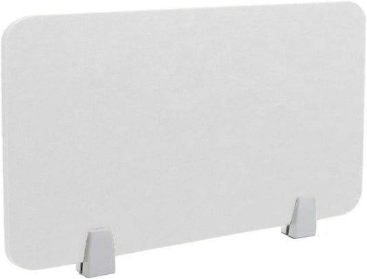 Icegrey Acoustic Desk Divider Privacy Panel Removable Sound Absorbing Desk Partition Board with 2 Clips for Student Call Centers Offices Braries Classrooms Library, White, 23.4x15.6"