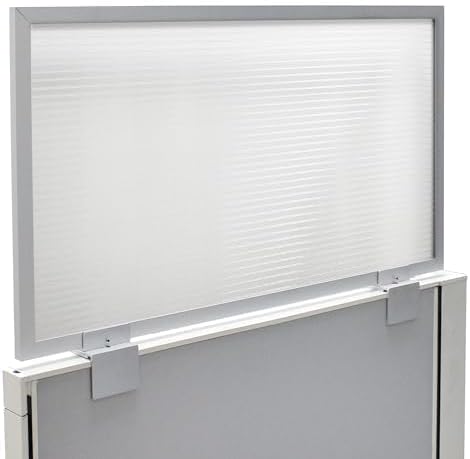 OBEX Screen Extender Polycarbonate Desk Privacy Panel & Divider for Office Cubicle, 12" x 72", Translucent