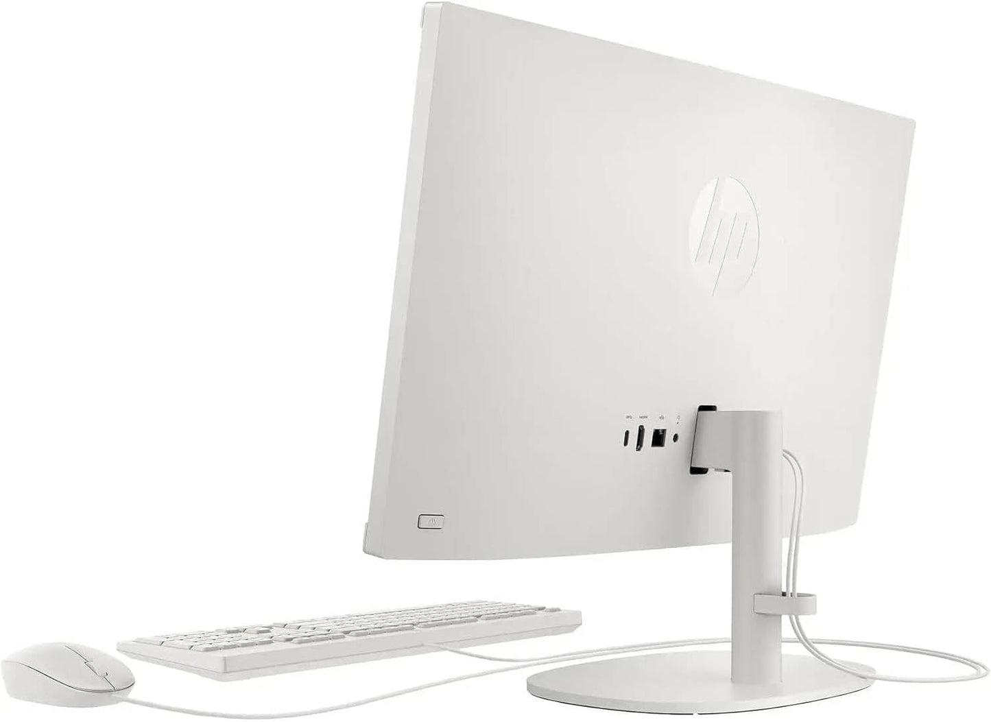 HP 2025 New 22 Inch All-in-One Desktop Computer • 12GB RAM • 256GB PCIe SSD • Intel CPU • Ultra-Quiet Design • Microsoft Office Trial • Wi-Fi 6 • White KB & Mouse • WOWPC Recovery USB • Windows 11