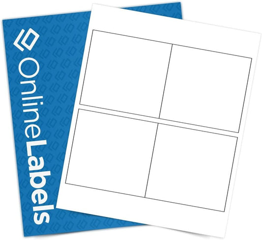 4 x 4 Square Label - Pack of 2,000 Labels, 500 Sheets - Inkjet/Laser Printer - Online Labels