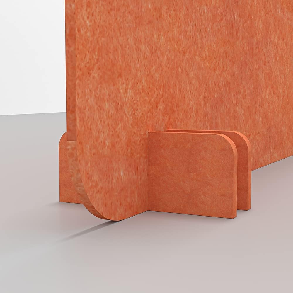 Freestanding Acoustic Desk Divider with Mount | Eco-Friendly Privacy Screen Panel | Noise Reducing Desk Partition | Tackboard Option & Easy to Install | Made from Recycled Plastic | Green - 18" X71"