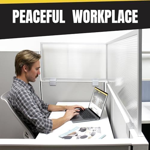 OBEX Screen Extender Polycarbonate Desk Privacy Panel & Divider for Office Cubicle, 18" x 36", Translucent