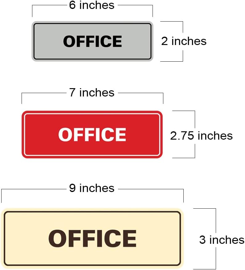 Signs ByLITA Standard Office Sign - Professional Business Signage - Easy to Install (White) - Large 5 Pack