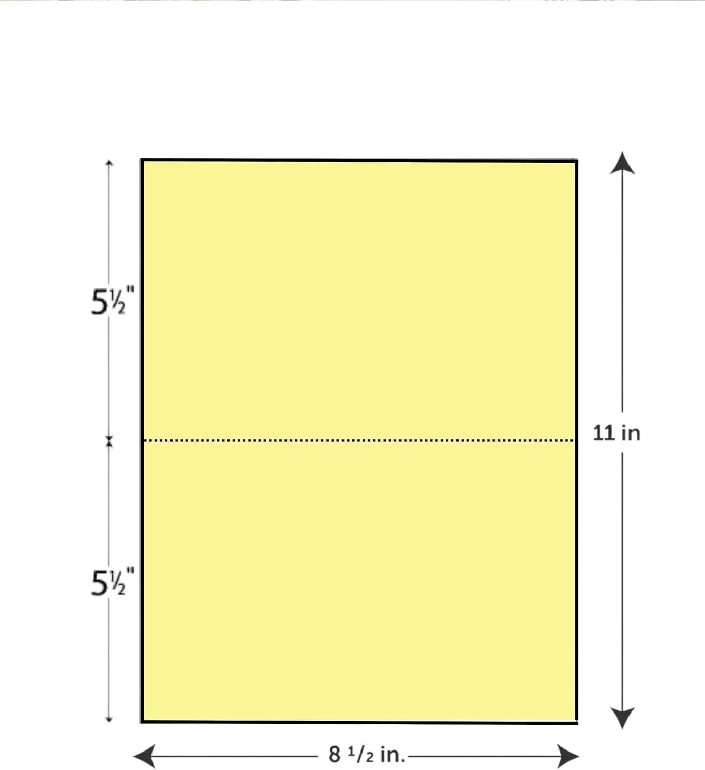 Limited Papers (TM) 8.5x11 Perforated Paper, 20/50 Pound, 75 GSM, Variety of Perforation Sizes and Colors, for Forms, Tickets, Postcards, Business Cards. (Green, 2 up - horizontal 5.5”)