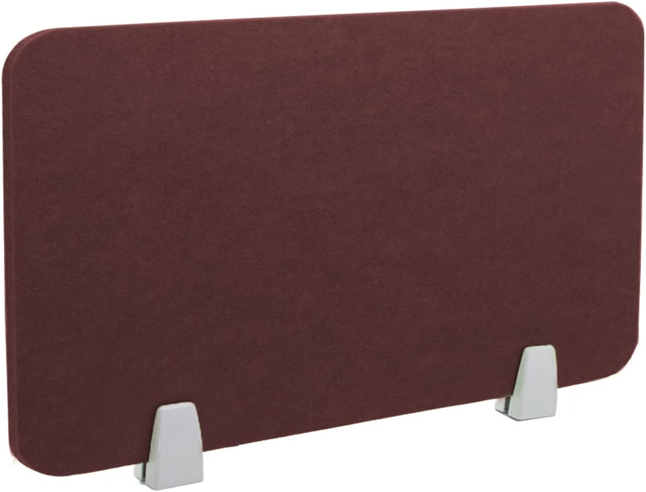 Icegrey Acoustic Desk Divider Privacy Panel Removable Sound Absorbing Desk Partition Board with 2 Clips for Student Call Centers Offices Braries Classrooms Library, Red Brown, 19.5x15.6