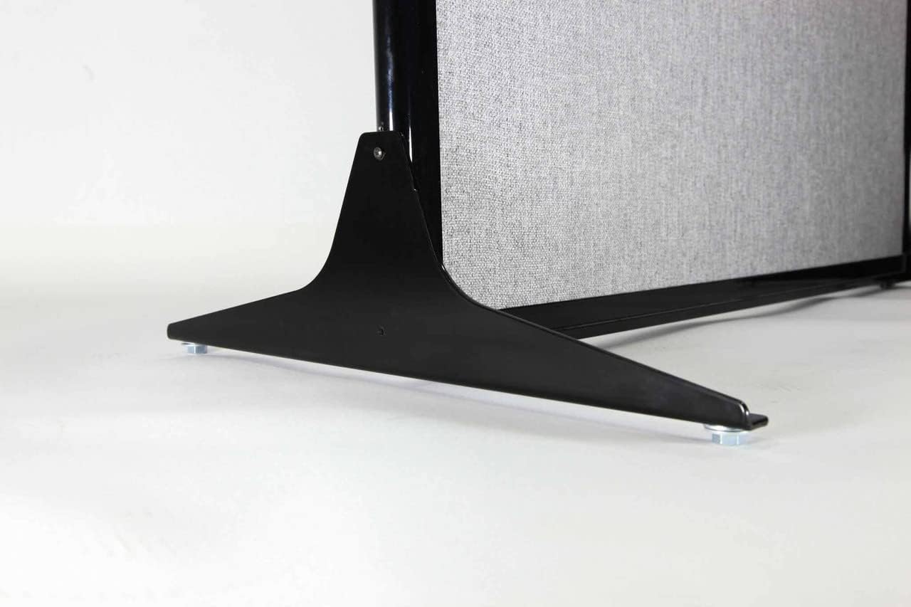 Versare Office Workstation Screen | Portable Wall Divider | Modern Cubicle | Freestanding Privacy Screen | Flexible Work Space | 1 Panel | 33" Wide x 70" Tall Black SoundSorb Panels with Window