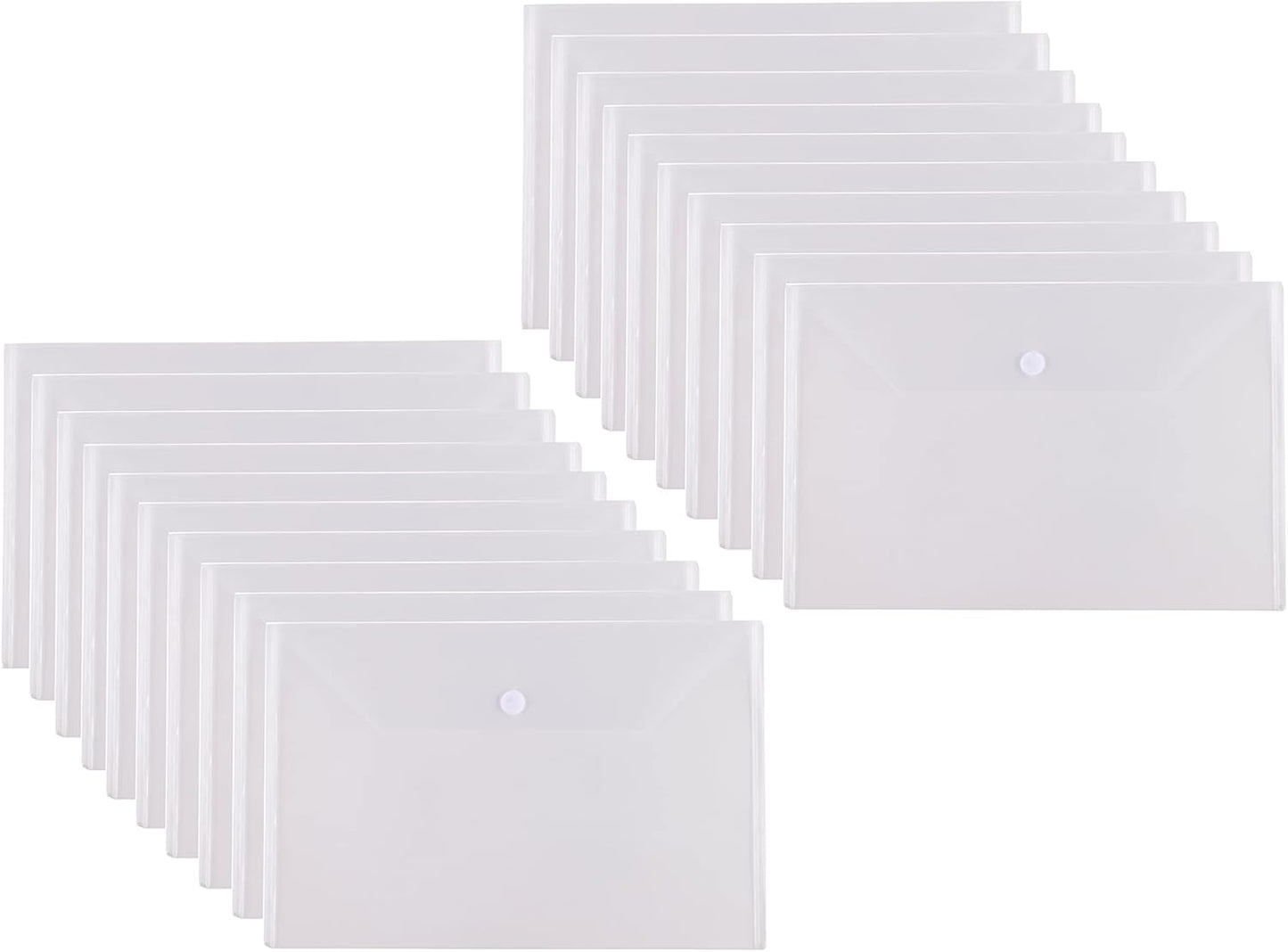 11 x 17 Clear Large Plastic Envelopes Document File Storage Holder 20 Pack Hook Loop Closure