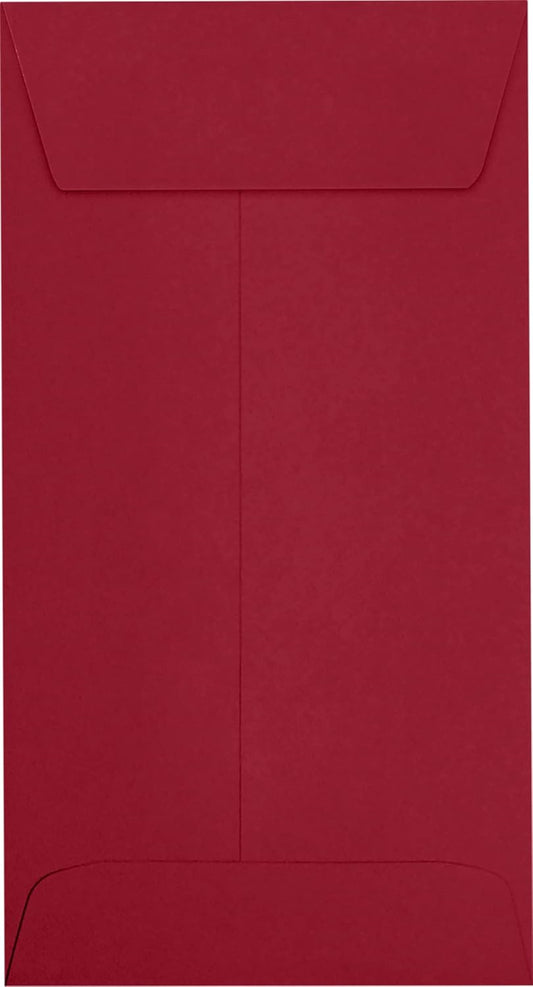LUXPaper #7 Coin Envelopes | Peel & Press | 3 1/2" x 6 1/2" | Garnet Red | 80lb. Text | 250 Qty