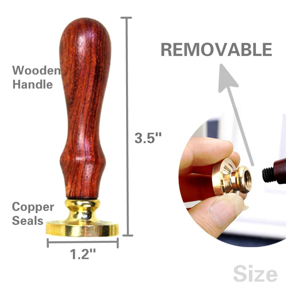 Starry Whale Wax Sealing Stamp with Removable Brass Head Wooden Handle - Retro Vintage Animal Sealing Wax Stamp for Letter Cards Invitations