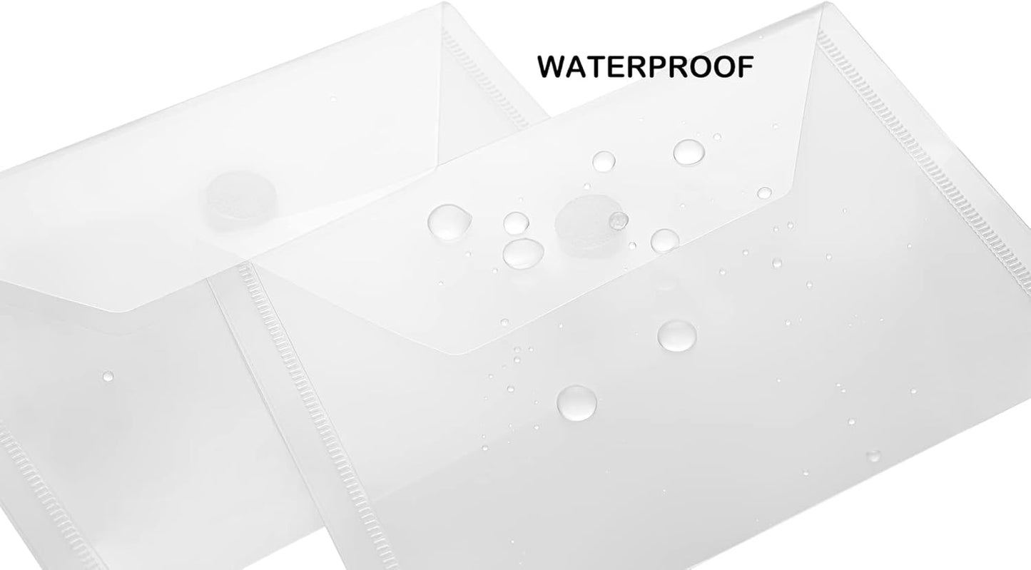 4x6 Plastic Envelopes Hook Loop Closure Coupon Receipt Storage Holder 20 Pack