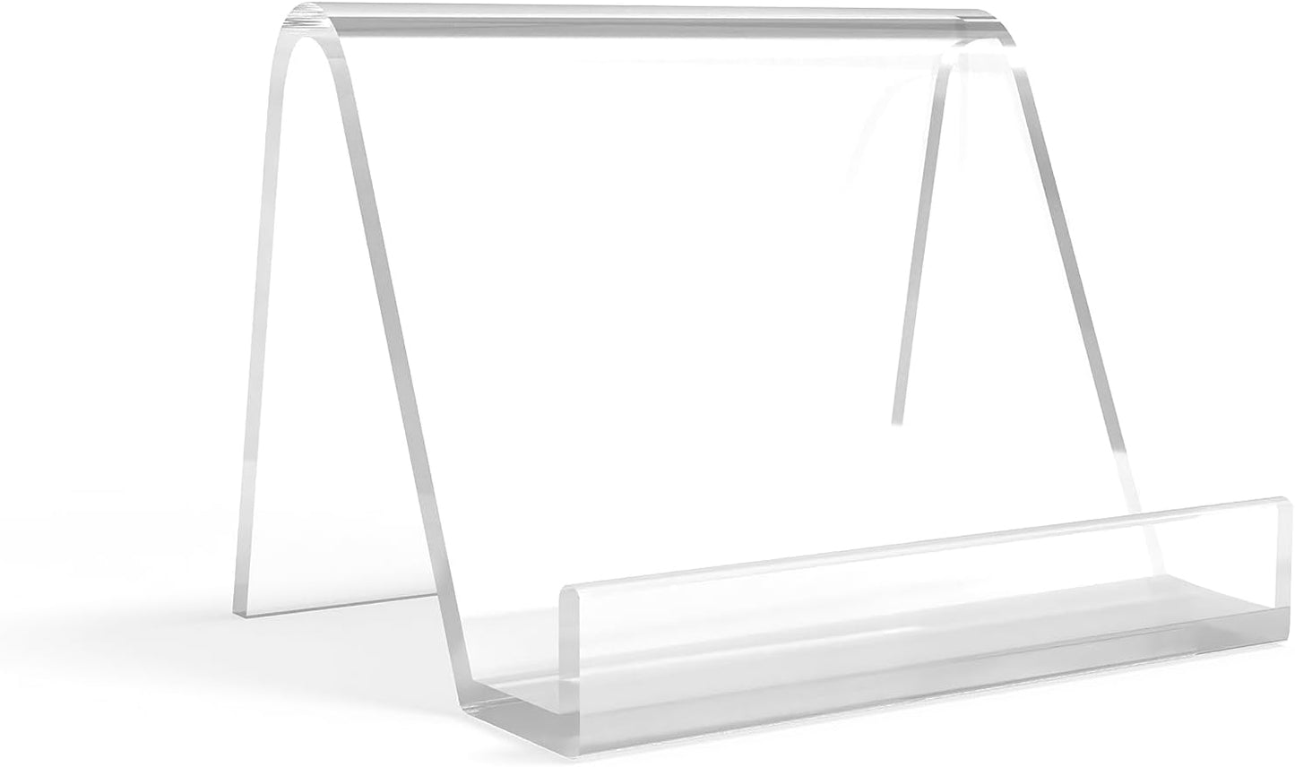 10 Pack Stylish Business Card Holder for Desk, Stylish Design, Quality Acrylic Business Card Display Desktop Office Holder (10)