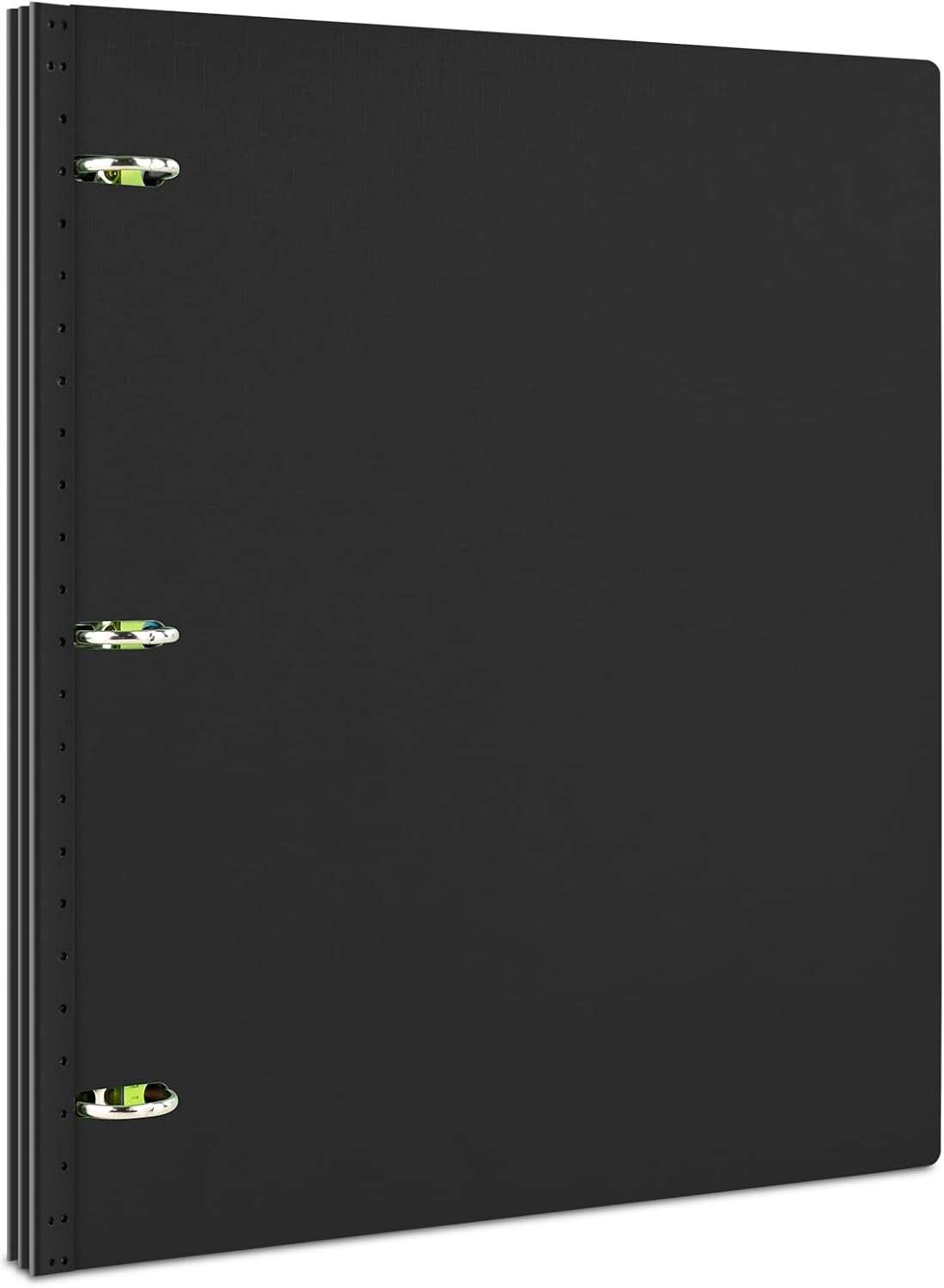 INFUN Telescoping 3 Ring Binder, Portable Plastic Binder with Telescoping Spine, 0.75 inch Rings， Foldable Front Cover Holds 8.5" x 11" Paper for School,Office and Homes-Black