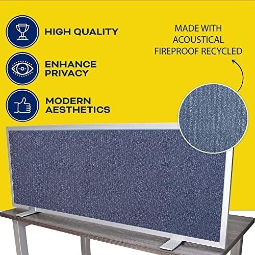 OBEX Acoustical Free Standing Privacy Screen, Cubicle Accessories Desk Privacy Panel, Desk Dividers for Office, Office Furniture Partitions Portable Sound Proof Dividers, 18" x 24", Graphite
