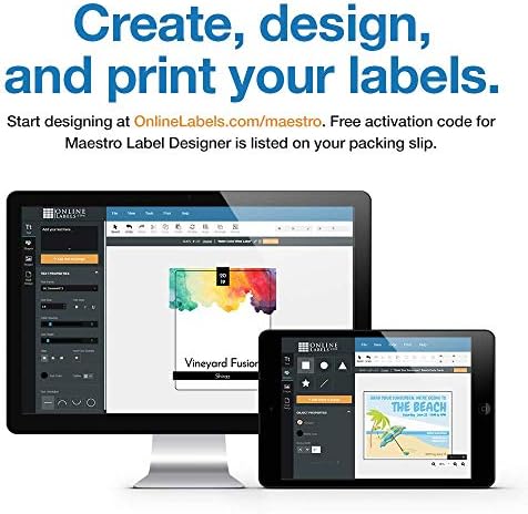 4 x 3 Rectangle Mailing Labels - Permanent, White Matte - Shipping, Wine, Product - Pack of 6,000-1,000 Sheets - Inkjet/Laser Printers - Online Labels