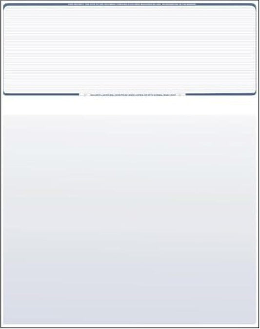 Compuchecks Check on Top Blank Check Paper - 2500 Pack, Quick-Books & Laser Printer Compatible - Security Business Checks with Voucher - 8.5" x 11" Blue Pinstripe