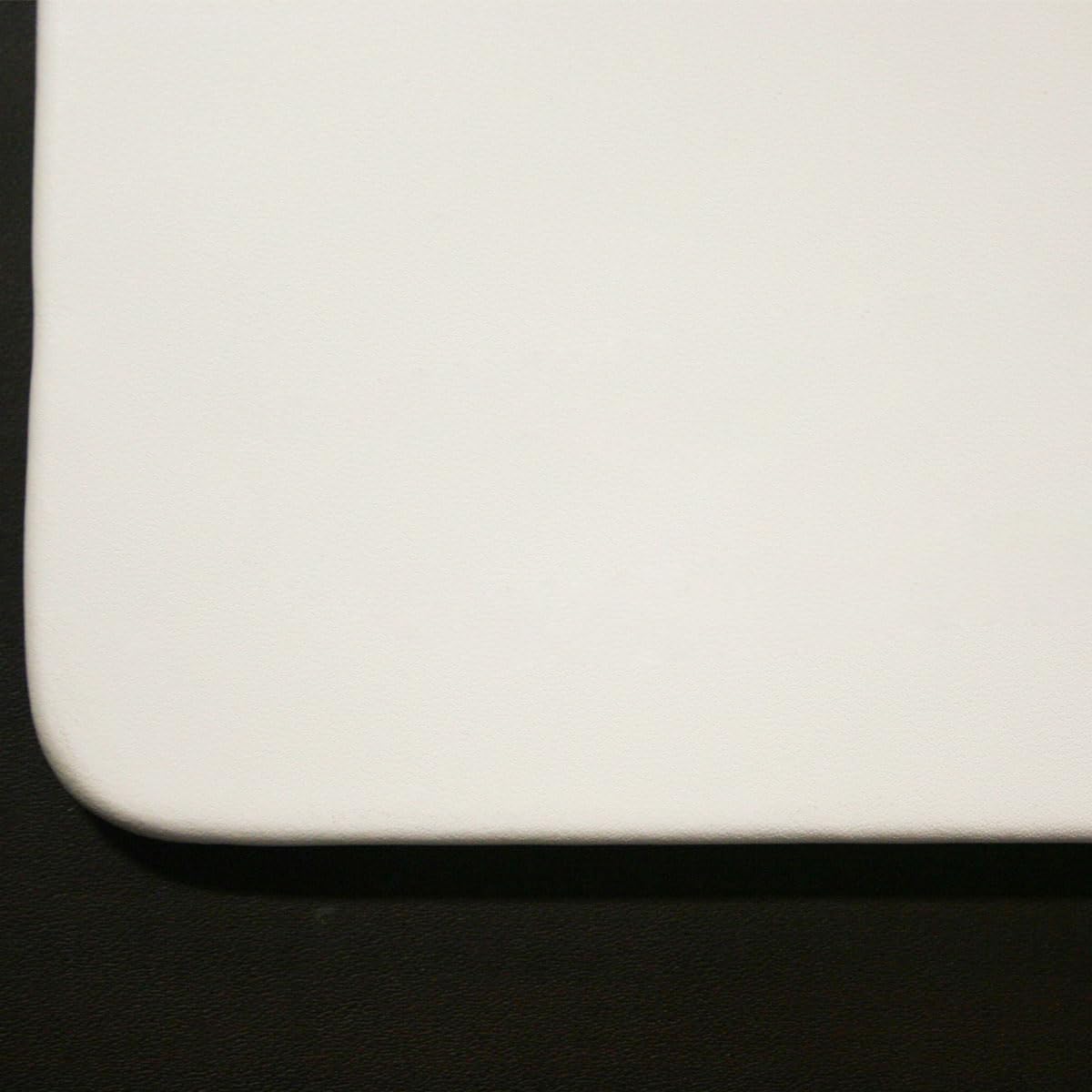 Dacasso 17" x 14" White Leatherette Luxury Conference Table Pad - Desk Blotter for Writing - Boardroom Organization & Executive Desk Decor