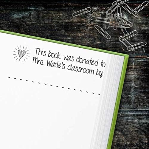 Custom Self-Inking Stamps | 49 designs | Fun Phrases | Grading Made Easy | Classroom & Library Book Stamps (Book Donated, Xtra Large)