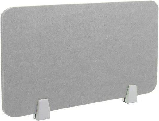 Icegrey Acoustic Desk Divider Privacy Panel Removable Sound Absorbing Desk Partition Board with 2 Clips for Student Call Centers Offices Braries Classrooms Library, Light Grey, 19.5x11.7