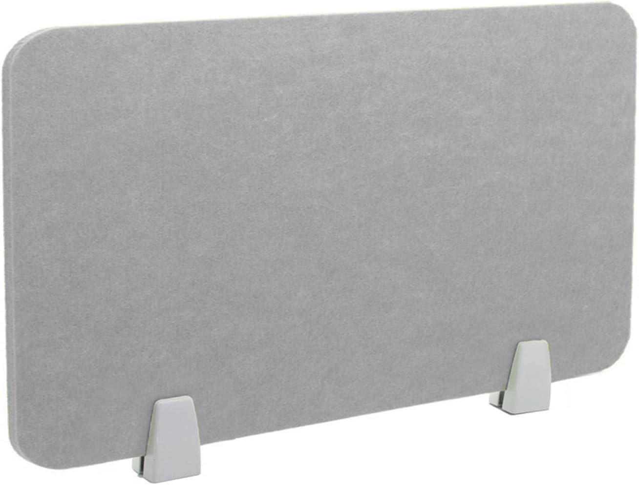 Icegrey Acoustic Desk Divider Privacy Panel Removable Sound Absorbing Desk Partition Board with 2 Clips for Student Call Centers Offices Braries Classrooms Library, Light Grey, 19.5x15.6"